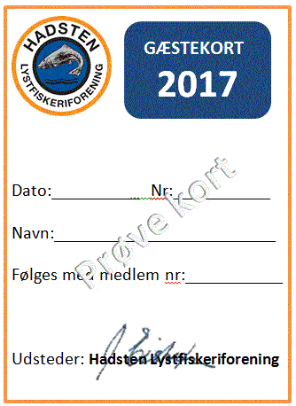 Gæstekort for 2017