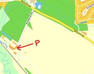 Adgang til Lilleåen ved Kollerup.